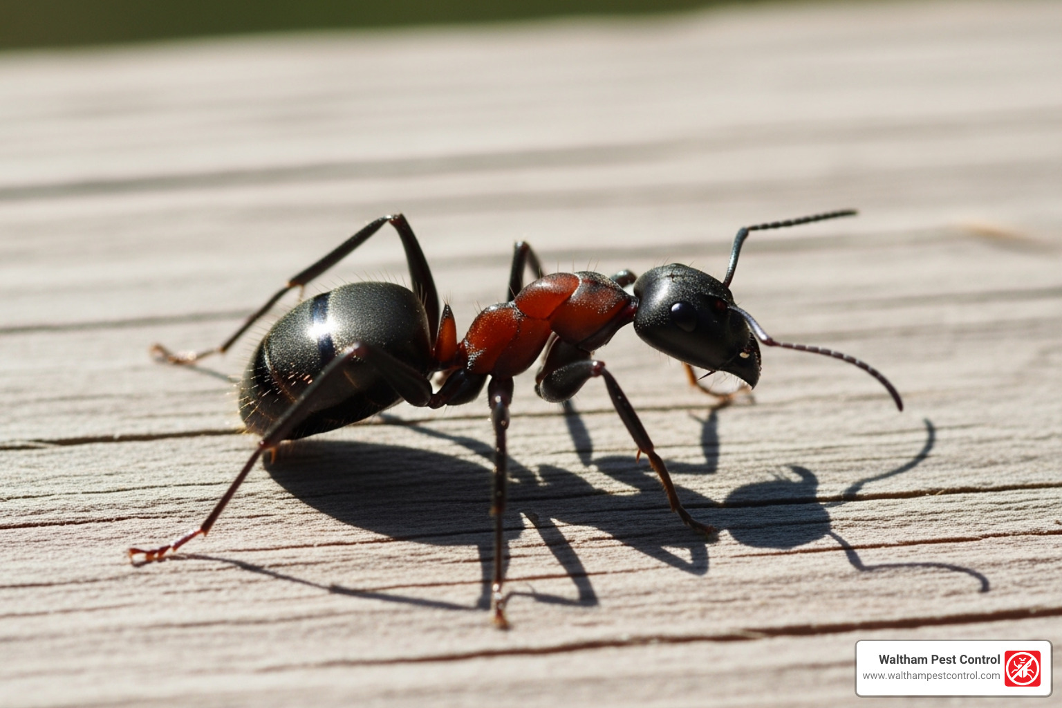 Black carpenter ant macro